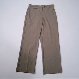 JM Collection Brown Flat Front Mid Rise Straight Leg Dress Pants Womens 6PS